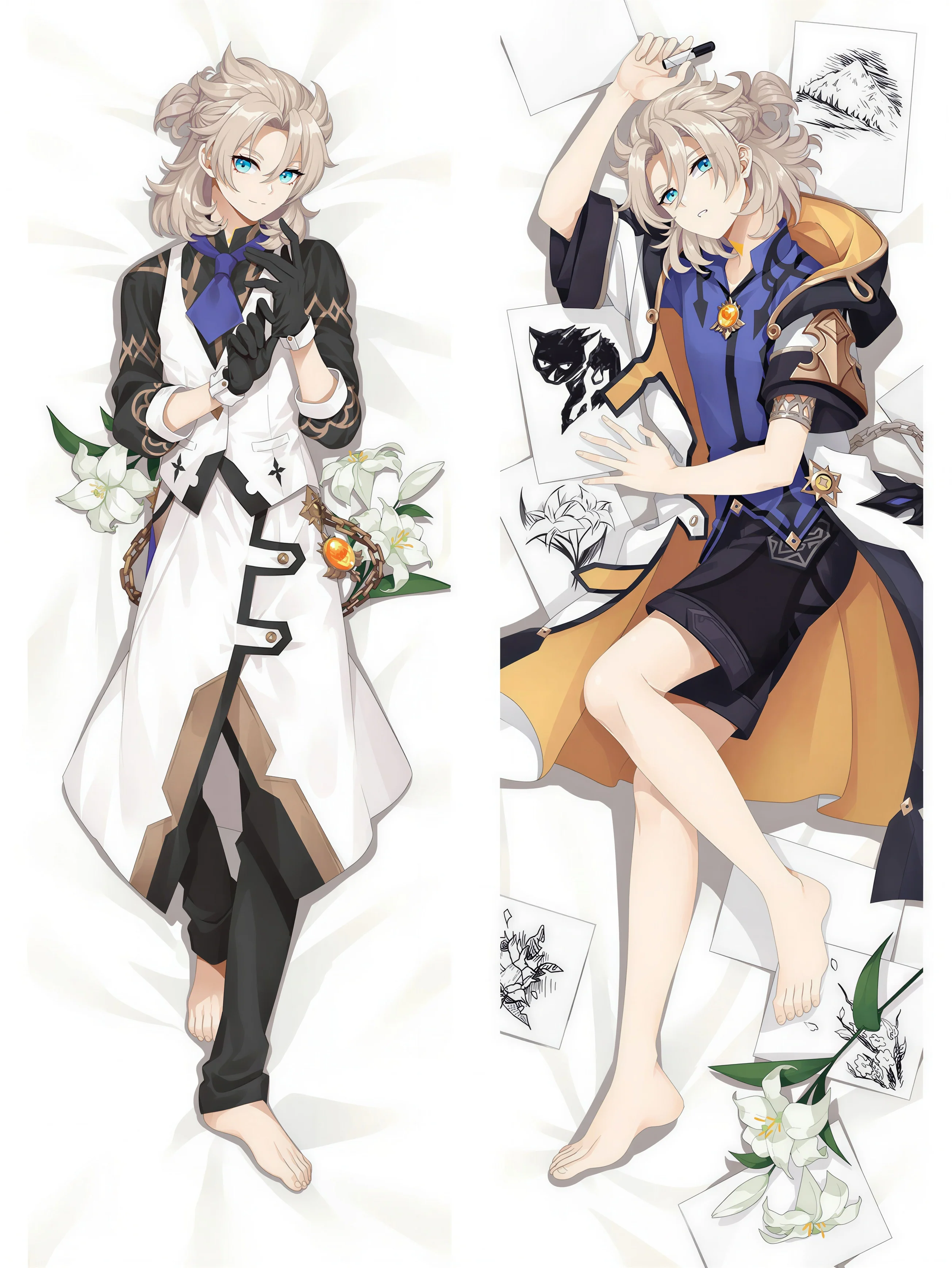 Albedo Kreideprinz Body Pillow <br/> Albedo Genshin - Image 2