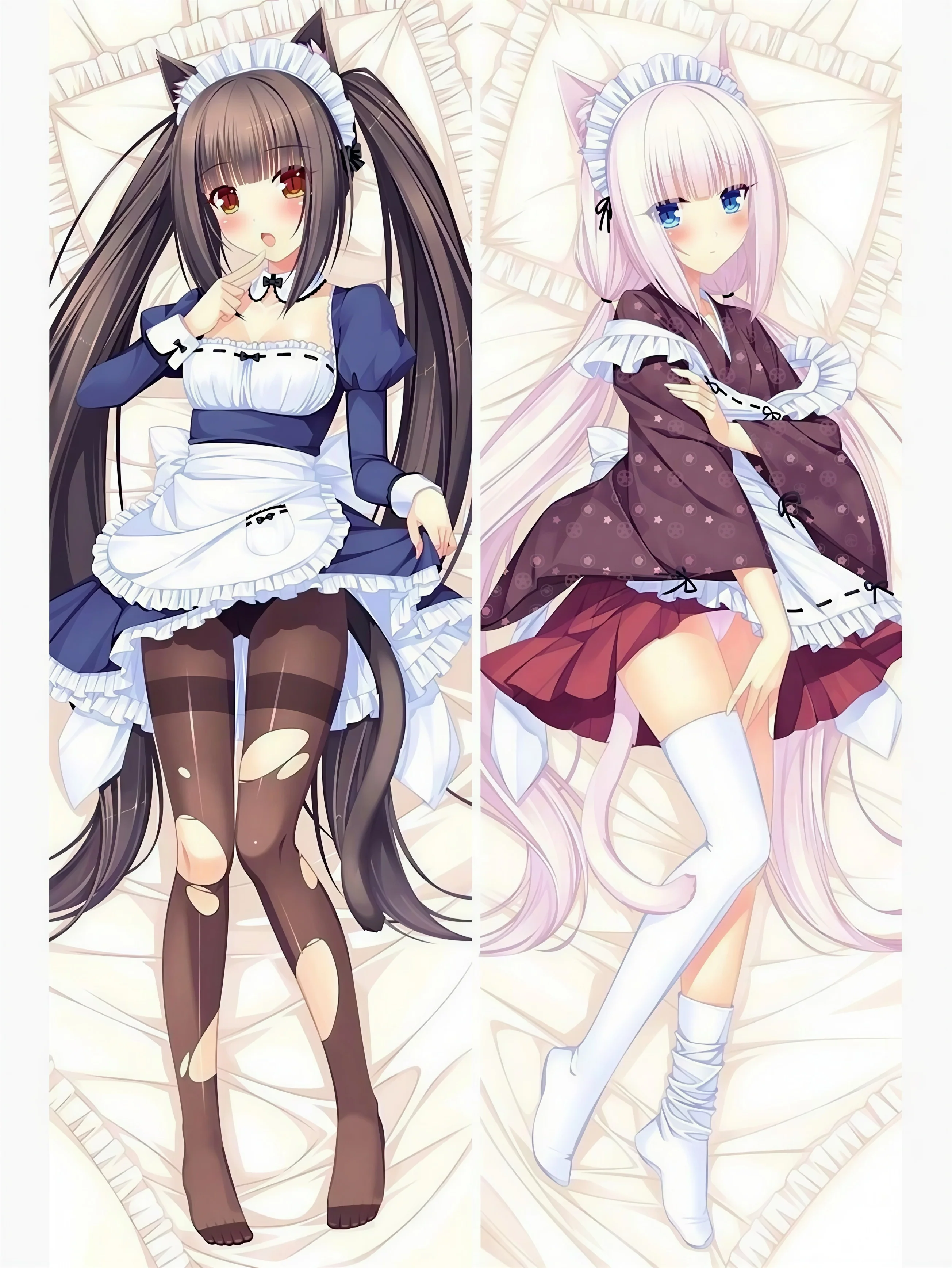 Chocola and Vanilla Body Pillow <br/> Nekopara Chocola and Vanilla Maid - Image 2